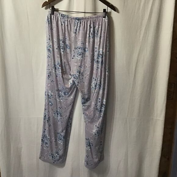 FN by Flora Nikrooz Lavender Floral Lounge Set Pajamas XL Soft Comfy - Picture 5 of 9